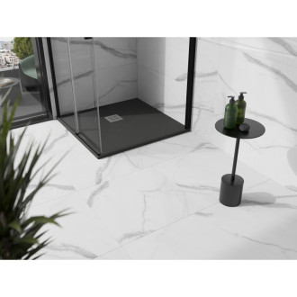Mexen Stone+ čtvercová kompozitová sprchová vanička 90 x 90 cm, antracit - 44719090