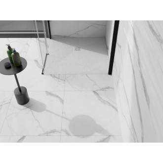 Mexen Stone+ čtvercová kompozitová sprchová vanička 70 x 70 cm, bílá, bílý kryt 44107070-W