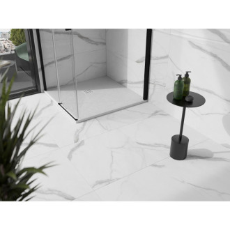 Mexen Stone+ čtvercová kompozitová sprchová vanička 70 x 70 cm, bílá, bílý kryt 44107070-W