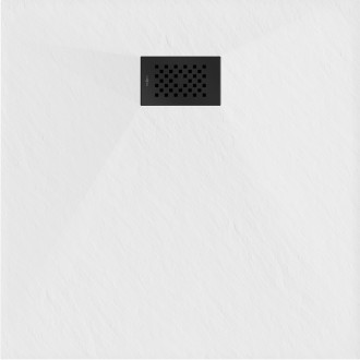Mexen Hugo čtvercová sprchová vanička SMC 90 x 90 cm, bílá, černý kryt - 42109090-B