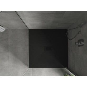 Mexen Hugo čtvercová sprchová vanička SMC 100 x 100 cm, černá, černý kryt - 42701010-B