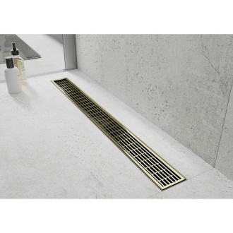 Mexen M33 50 cm - Rošt pro odtokový žlab FLAT / Flat 360, zlatý 1533050