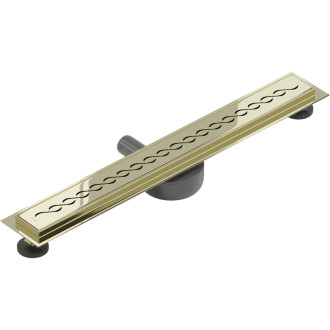 Mexen Flat 360° M18 otočný lineární odtok 70 cm, zlatý - 1523070-40