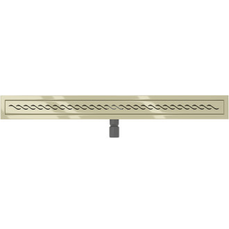 Mexen Flat 360° M18 otočný lineární odtok 80 cm, zlatý - 1523080-40
