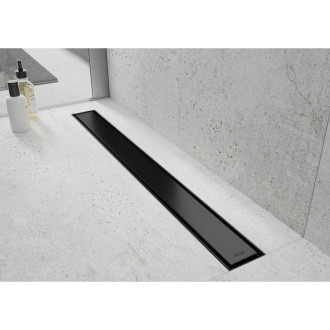 Mexen Flat 360° M13 2v1 otočný lineární odtok 50 cm, černý - 1710050-40
