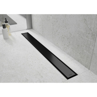 Mexen Flat 360° M13 2v1 otočný lineární odtok 80 cm, černý - 1710080-40