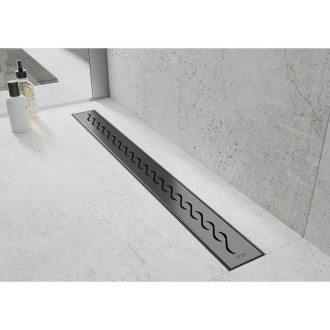 Mexen Flat 360° M18 otočný lineární odtok 70 cm, černý - 1723070-40