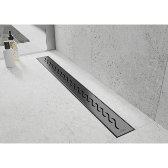 Mexen Flat 360° M18 otočný lineární odtok 80 cm, černý - 1723080-40