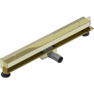 Mexen FLAT WALL 70 cm - 2v1 lineární žlab ke stěně, zlatá 1530070