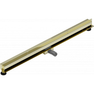 Mexen FLAT WALL 110 cm - 2v1 lineární žlab ke stěně, zlatá 1530110