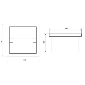 Mexen X-WALL-P Zápustný držák toaletního papíru, inox 1913