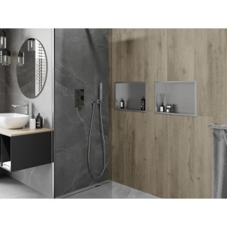 Mexen X-WALL-R Police do stěny 45x30x10, inox 1910453010