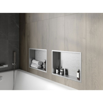 Mexen X-WALL-R Police do stěny 45x30x10, inox 1910453010