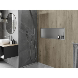 Mexen X-WALL-R Police do stěny 90x30x10, inox 1910903010