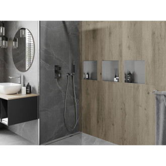 Mexen X-WALL-NR Police do stěny 30x30x10, inox 1911303010