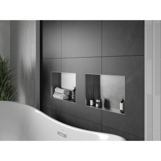 Mexen X-WALL-NR Police do stěny 45x30x10, inox 1911453010