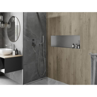 Mexen X-WALL-NR Police do stěny 90x30x10, inox 1911903010