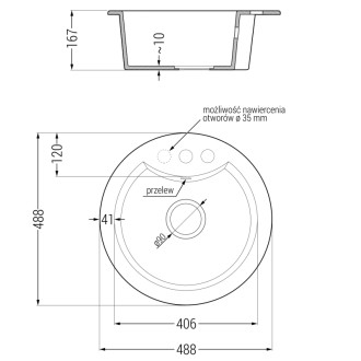 Mexen Diego granitový dřez s 1 mísou s kuchyňskou baterií Rita, béžová - 6512-69-670300-50
