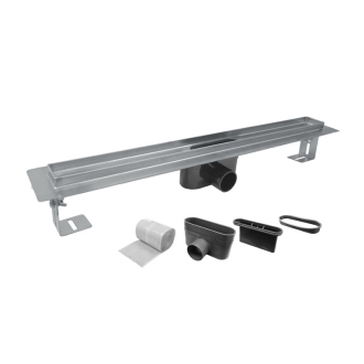 Mereo Sprchový set: sprchové dveře  zalam. 80x190cm, chrom, 6mm, žlab 70x5,5 CK80114HZ