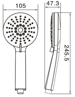 Invena KAMELEON SC-D3-C39-G Sprchová hlavice, černá