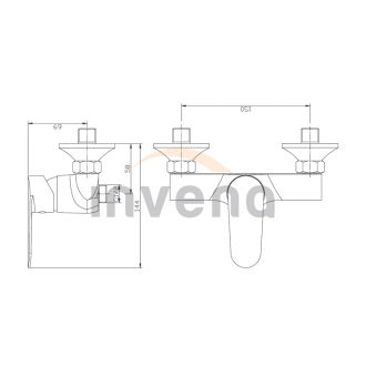 Invena DOKOS BP-19-U05-A Podomítková umyvadlová baterie, grafit