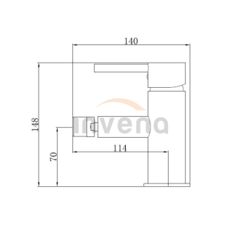 Invena DAFNI BB-88-004-C Bidetová baterie, černá