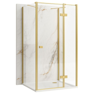 REA Sprchový kout Atlas 100x100 Brush Gold KPL-K4974