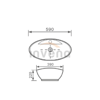 Invena FEME CE-10-001-C Umyvadlo na desku 60 cm