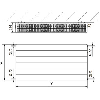 Mexen Line CL33 radiátor 500x800, boční připojení, 1521 W, bílý W433L-050-080-00