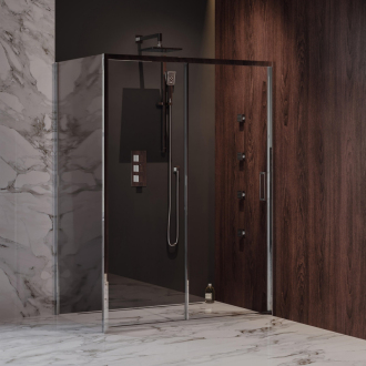 Omnires CHELSEA CH1480CRTR Sprchový kout obdelník, posuvné dveře, 140x80, chrom