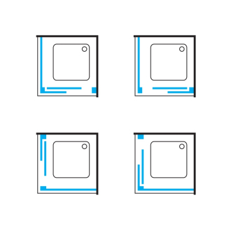 Omnires CHELSEA CH1480CRTR Sprchový kout obdelník, posuvné dveře, 140x80, chrom
