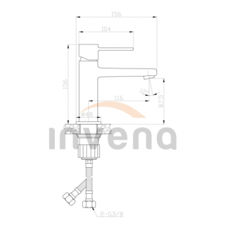 Invena GLAMOUR BU-02-009-V Umyvadlová baterie nízká, zlatá