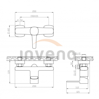 Invena GLAMOUR BN-02-001-V Sprchová baterie, chrom