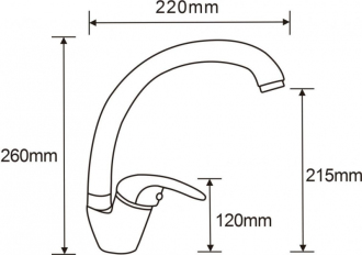 Mexen Rosa Dřezová baterie, šedá 670800-61