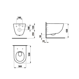 LAUFEN PRO ADDIT závěsné WC H8209560000001
