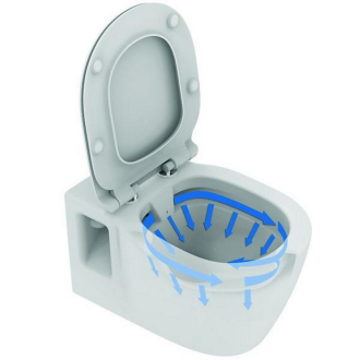 CONNECT E817401 RIMLESS závěsný klozet s hlubokým splachováním