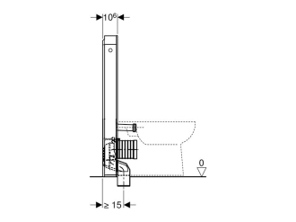 GEBERIT Monolith modul pro stojící WC, bílé sklo/hliník 131.002.SI.1