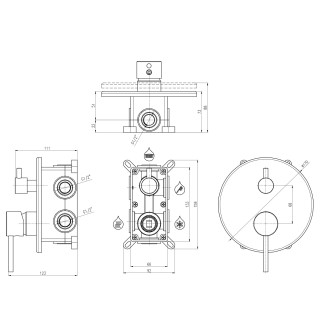 SEINA - Vanová/Sprchová baterie podomítková 2-cestná s tělesem a s boxem, Zlatá růžová - lesklá SE985BOXZRL, RAV Slezák