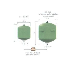 REFLEX refix průtočný expanzomat DD 2/10 zelený 7381500