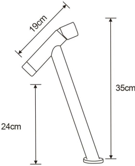 Mexen Astro Umyvadlová baterie vysoká, černá 746910-70