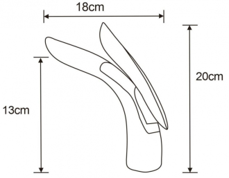Mexen Foja Umyvadlová baterie, černá 746700-70