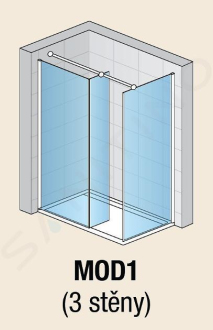 SANSWISS MODULO MOD1 pevné sprchové zástěny, sklo A7, aluchrom + Aquaperlexxxxxxxxxx
