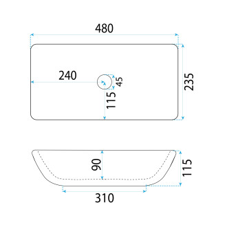 Rea Umyvadlo na desku REA Maria REA-U6980