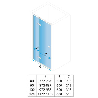 REA Sprchové dveře Atlas 90 Brush Gold KPL-K4670