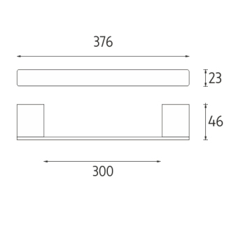 Držák na ručníky, 38 cm