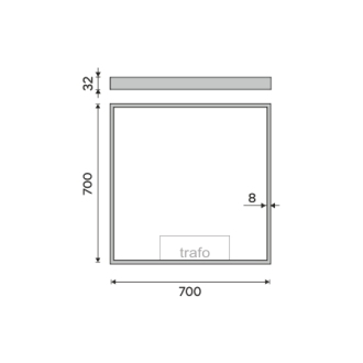 Nimco ZP 13077 LED zrcadlo 700x700