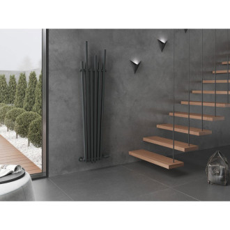 Dekorativní radiátor Mexen Omaha 1800 x 420 mm, 655 W, antracit - W208-1800-420-00-66