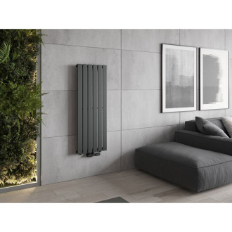 Dekorativní radiátor Mexen Boston 1200 x 452 mm, 611 W, antracit - W213-1200-452-00-66