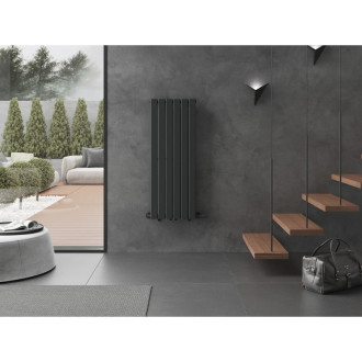 Dekorativní radiátor Mexen Boston 1200 x 452 mm, 611 W, antracit - W213-1200-452-00-66