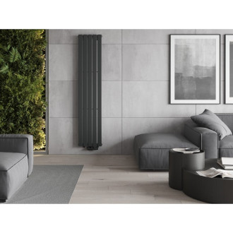 Dekorativní radiátor Mexen Boston 1800 x 376 mm, 740 W, antracit - W213-1800-376-01-66